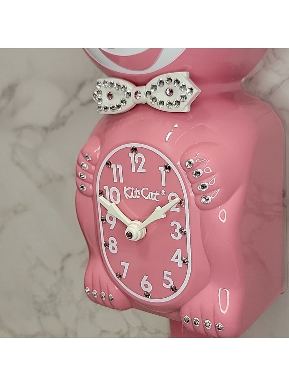Jeweled Strawberry Ice Pink Kit-Cat Klock clock SUPER RARE - Picture 6 of 10